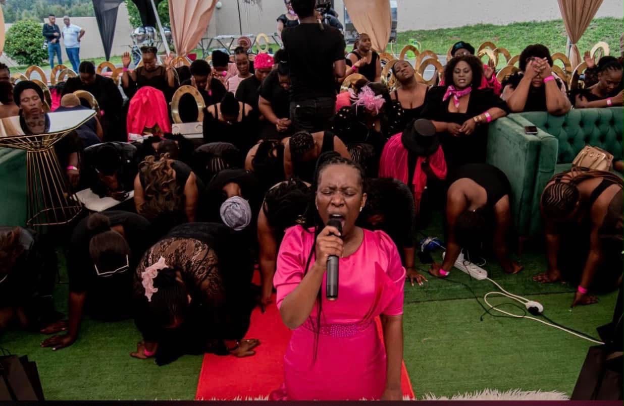 Women gathered together at a Nkwenkwezi Foundation event